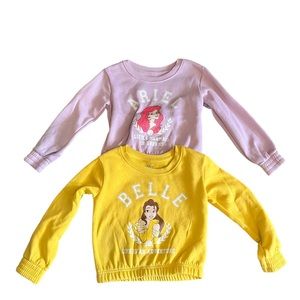 Girls Disney Princess sweatshirts size 6